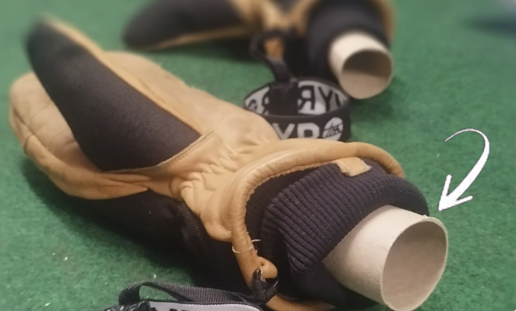 Torka blöta handskar - det bästa sättet!