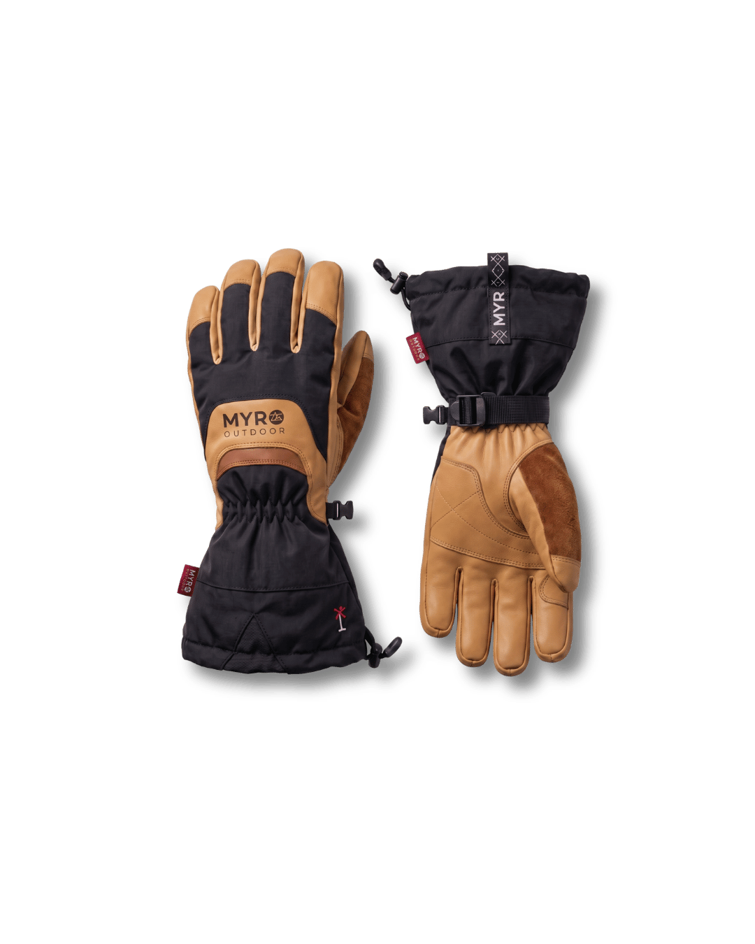 Nuolja fingerhandske i brunt getläder – produktbild – Myr Outdoor